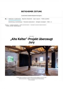 Kirchheim: „Alte Kelter“-Projekt überzeugt Jury | Südwest