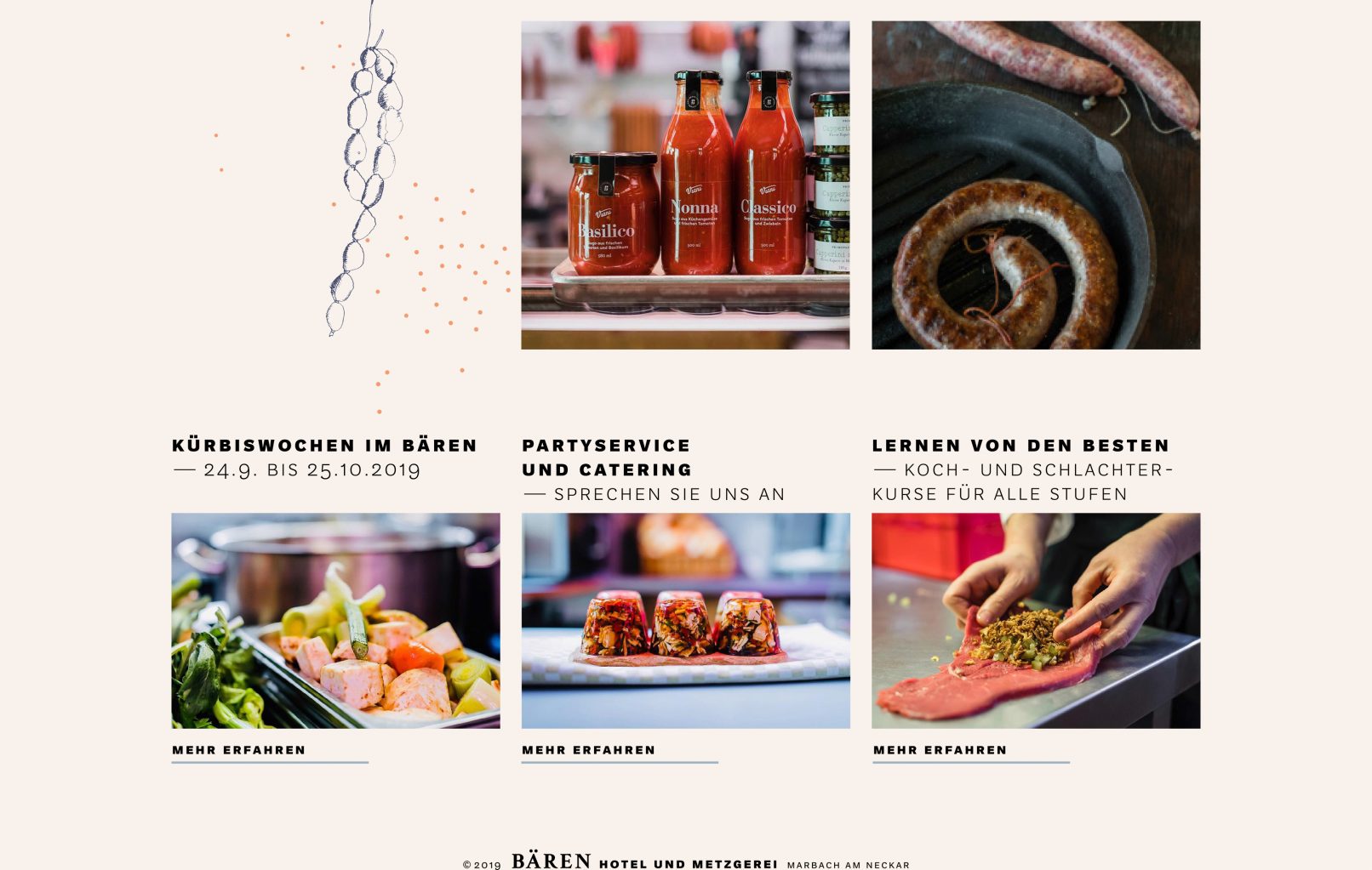 bären hotel & metzgerei webauftritt